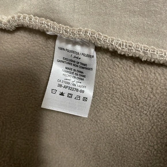 Ardene - Sherpa Zip-Up Hoodie - Taupe - Small - Picture 6 of 6